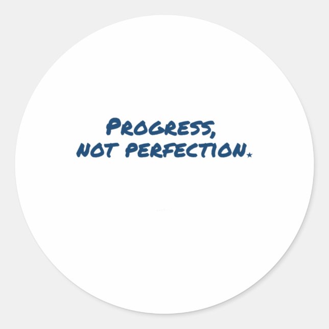 Progress  classic round sticker (Front)