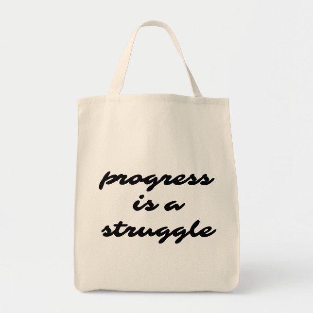 Progress Grocery Tote Bag (Front)