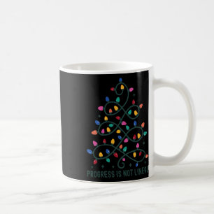 Progress Is Not Linear Special Ed Teacher Christma Coffee Mug