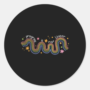 Progress Is Not Linear Sped Ed Special Education T Classic Round Sticker