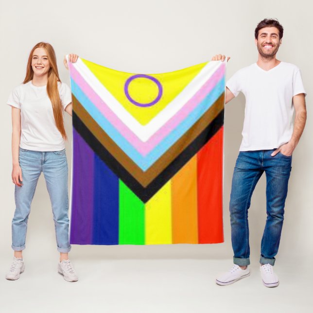 Progress LGBTQIA+ Pride Gifting Throw Blanket (In Situ)