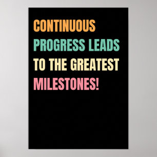 Progress Motivational Quotes Poster