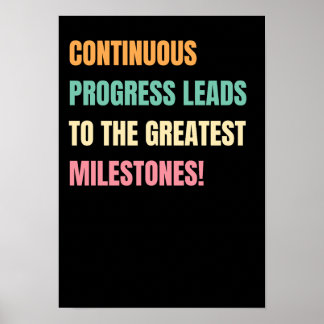 Progress Motivational Quotes Poster
