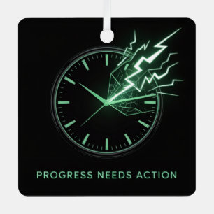 Progress Needs Action Metal Tree Decoration