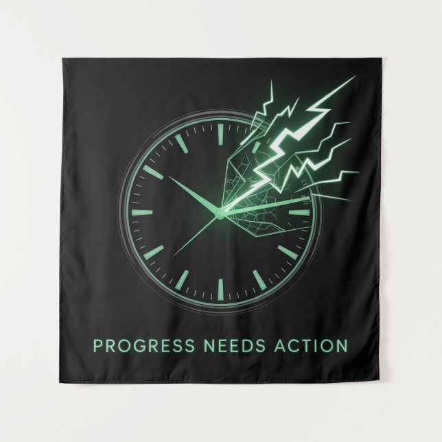 Progress Needs Action Tapestry (Front)