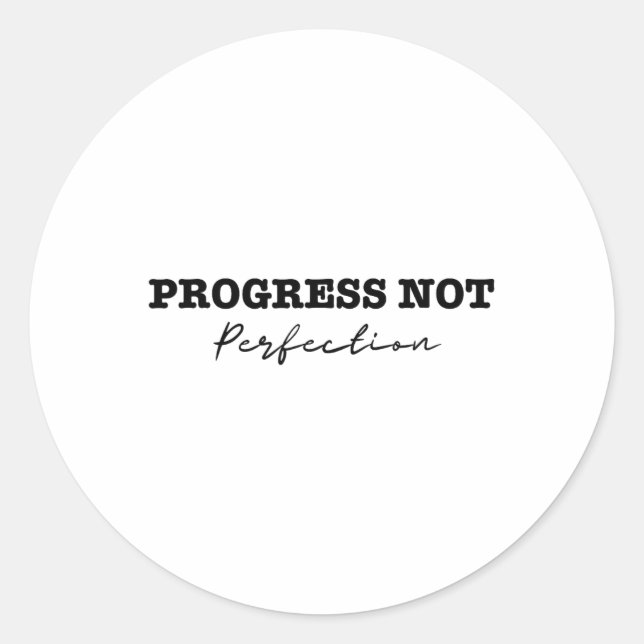 Progress Not Perfection Depression And Suicide Awa Classic Round Sticker (Front)