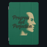 Progress Not Perfection – Keep Moving Forward   iPad Pro Cover<br><div class="desc">This grain-textured design with a side-profile portrait symbolises continuous growth—focusing on progress rather than the pursuit of flawlessness.</div>