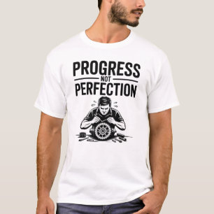 Progress Not Perfection Mechanic Illustration T-Shirt