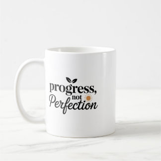 Progress Not Perfection Minimalist Self Growth Coffee Mug