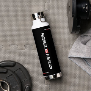 Progress Not Perfection Motivation Gym Water Bottle