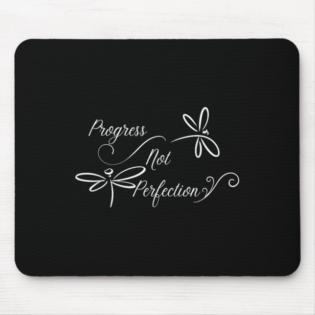 Progress Not Perfection Motivational Design  Mouse Mat (Front)