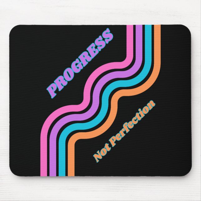 Progress Not Perfection Mouse Pad Sober Life (Front)