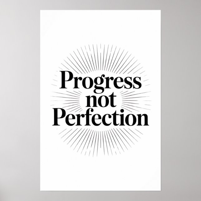 Progress Not Perfection Poster (Front)