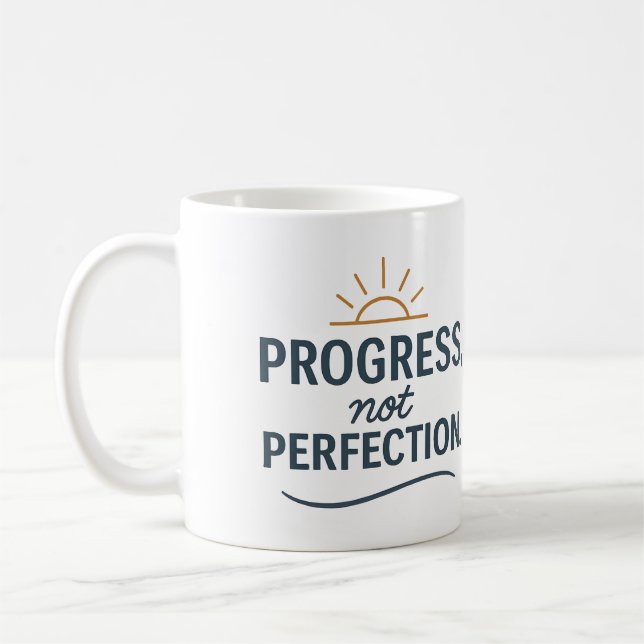 Progress, not perfection - Tea Mug (Left)