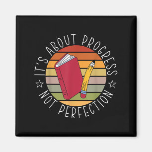 Progress Not Perfection Testing Day Teacher Magnet