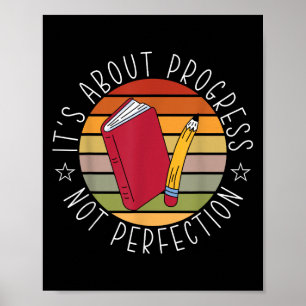Progress Not Perfection Testing Day Teacher Poster