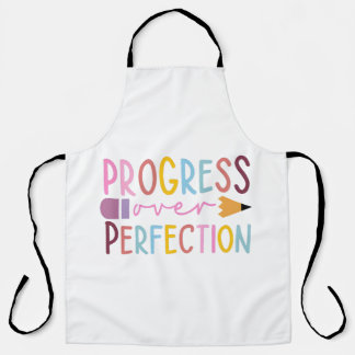 Progress Over Perfection Art Apron