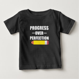 Progress Over Perfection Back To School Teacher Baby T-Shirt