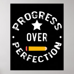 Progress Over Perfection Back To School Teacher Poster