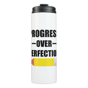 Progress Over Perfection Back To School Teacher Thermal Tumbler