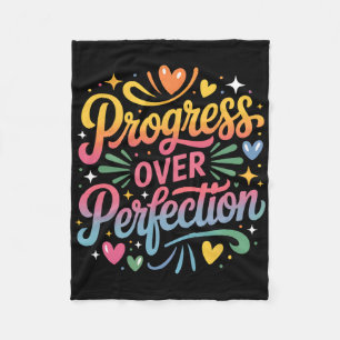 Progress Over Perfection Back To School Teachers E Fleece Blanket