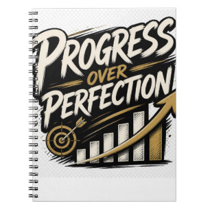 Progress Over Perfection Inspirational Growth Mind Notebook