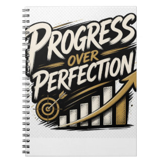 Progress Over Perfection Inspirational Growth Mind Notebook