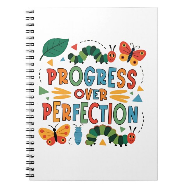 Progress Over Perfection Kndergarten Bugs Notebook (Front)