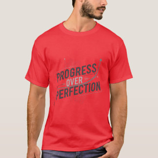 Progress Over Perfection – Minimalist Motivation Q T-Shirt