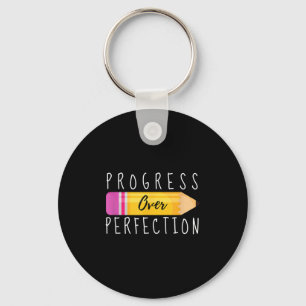 Progress Over Perfection Motivational Back To Scho Key Ring