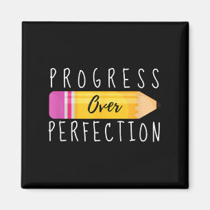 Progress Over Perfection Motivational Back To Scho Magnet