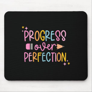 Progress Over Perfection Motivational Back To Scho Mouse Mat