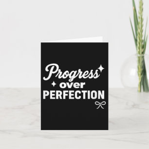 Progress Over Perfection Motivational Christian Se Card