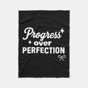 Progress Over Perfection Motivational Christian Se Fleece Blanket