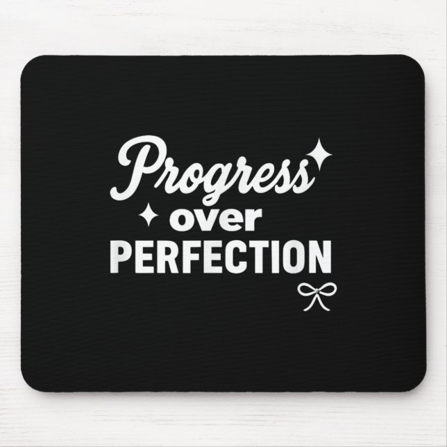 Progress Over Perfection Motivational Christian Se Mouse Mat (Front)
