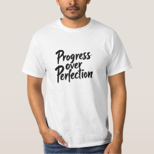 Progress Over Perfection – Motivational Handwritte T-Shirt