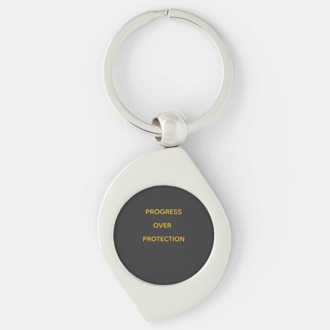 Progress Over Perfection Motivational   Key Ring (Front)