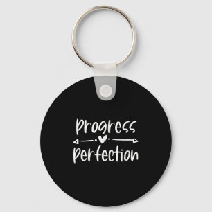Progress Over Perfection Motivational Key Ring