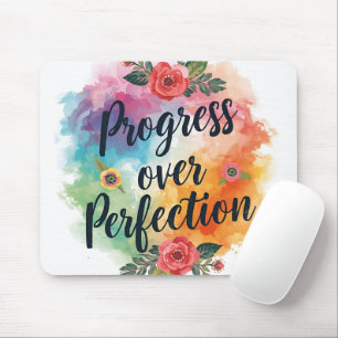 Progress Over Perfection Motivational Mouse Mat
