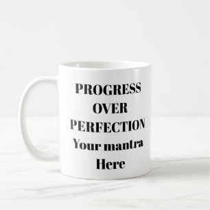 Progress Over Perfection Motivational Mug