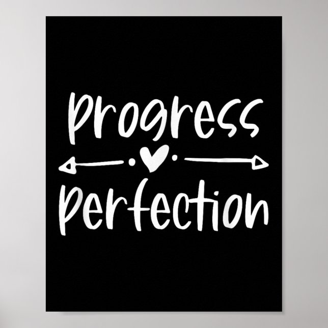 Progress Over Perfection Motivational  Poster (Front)