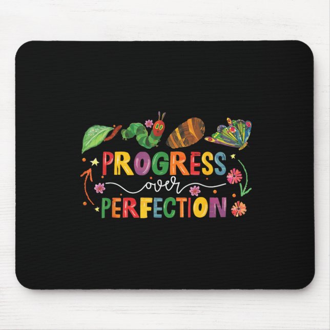 Progress Over Perfection Motivational Teacher For  Mouse Mat (Front)