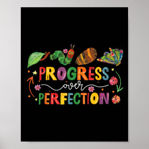 Progress Over Perfection Motivational Teacher For  Poster