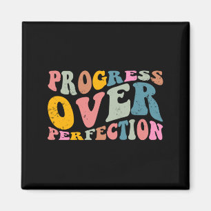 Progress Over Perfection Motivational Teacher Long Magnet