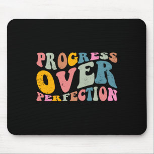 Progress Over Perfection Motivational Teacher Long Mouse Mat