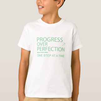 Progress Over Perfection Motivational Typography K T-Shirt