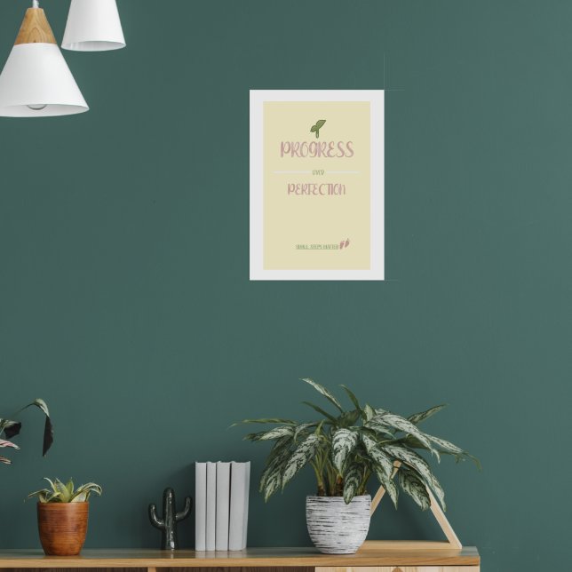 Progress Over Perfection Poster (Living Room 1)