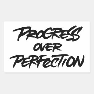 Progress Over Perfection Rectangular Sticker