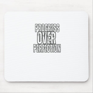 Progress Over Perfection Sticker Mouse Mat