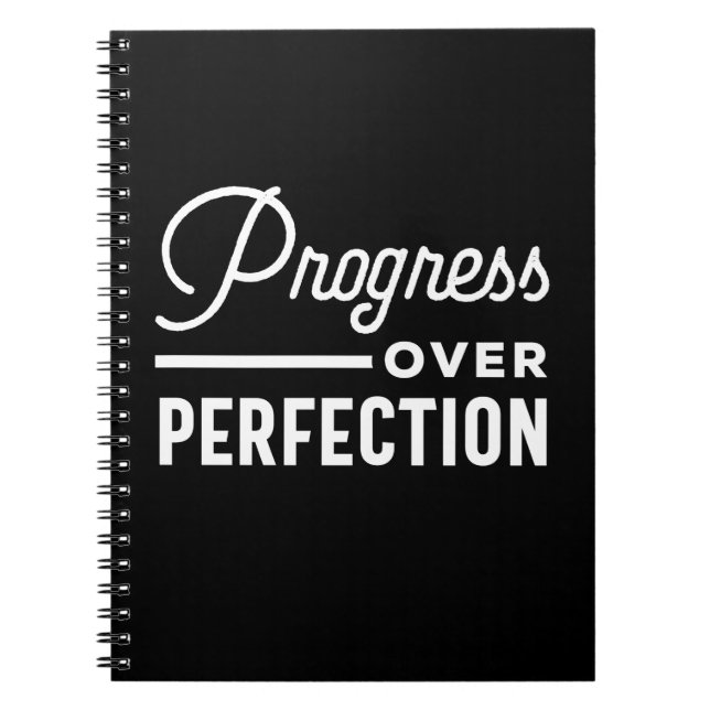 Progress Over Perfection - Teacher Life Quote Notebook (Front)